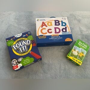 Skillmatics Found It!, Learning Resources magnets, School Zone Go Fish game